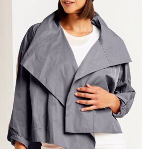 Planet by Lauren G Nylon Cropped Asymmetrical Jacket